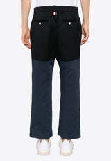 Unconstructed Combo Straight-Leg Pants