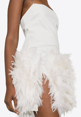 Fujiko Feather-Trimmed Mini Dress