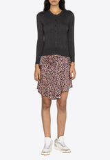 Selena Asymmetric Floral Mini Skirt