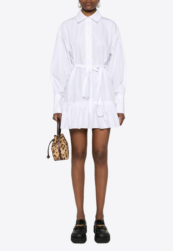 Ruffled Mini Shirt Dress