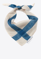 Jacquard Logo Silk Scarf