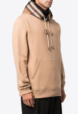 Hooded Sweatshirt with Checked Hood