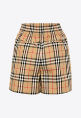 Vintage Check-Pattern Shorts