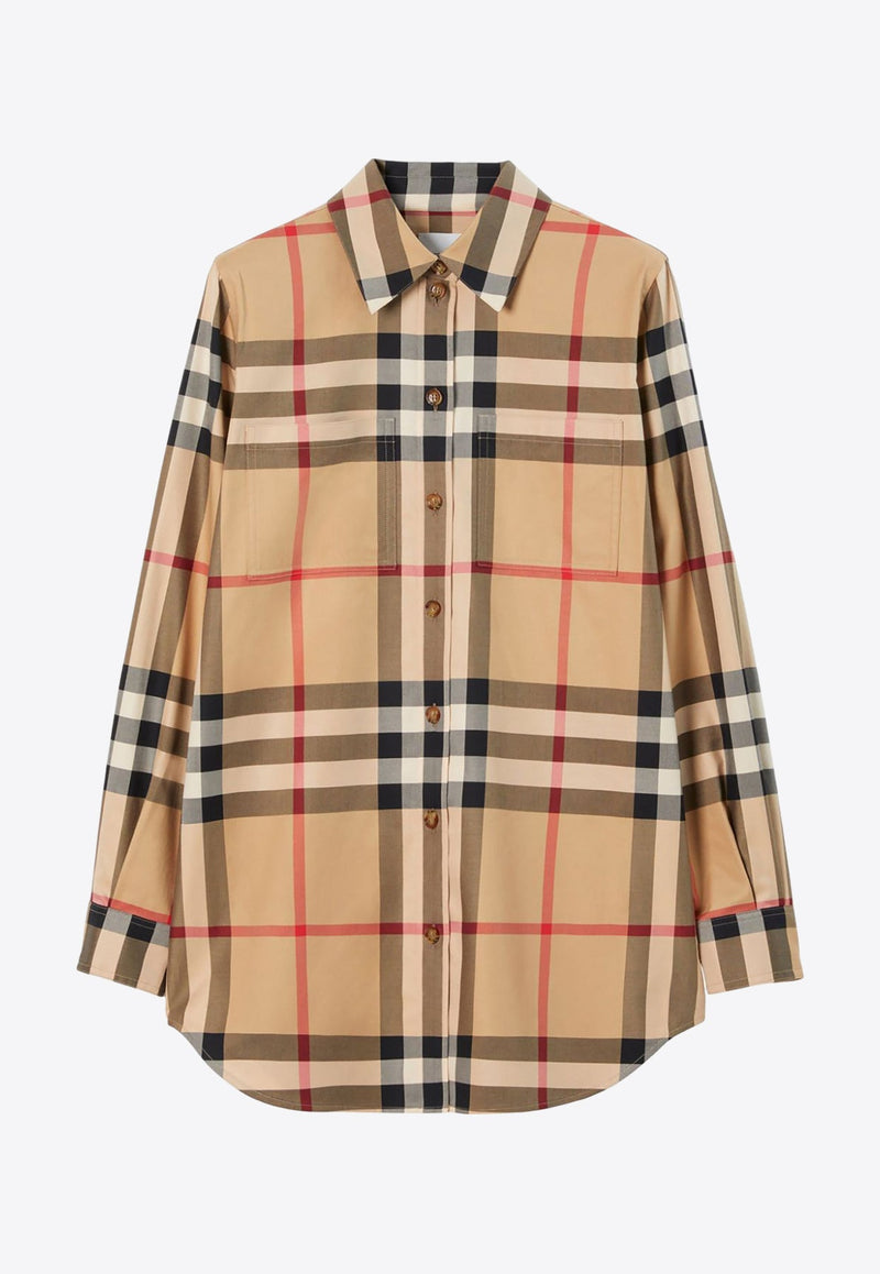 Vintage Check Button-Up Shirt