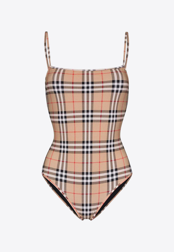 Vintage Check One-Piece Swimsuit