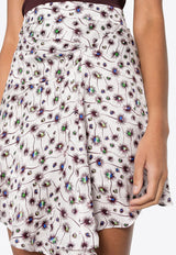 Selena Asymmetric Draped Mini Skirt