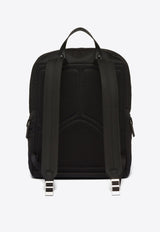 Triangle Logo Leather Backpack