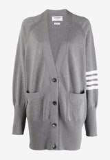 4-bar Stripes Knitted Cardigan