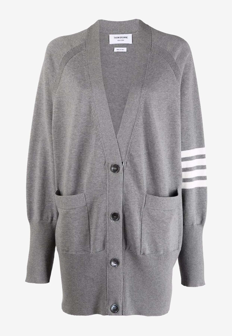 4-bar Stripes Knitted Cardigan