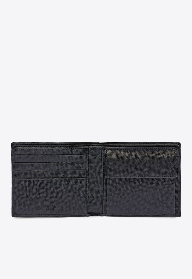 Logo Lettering Leather Wallet