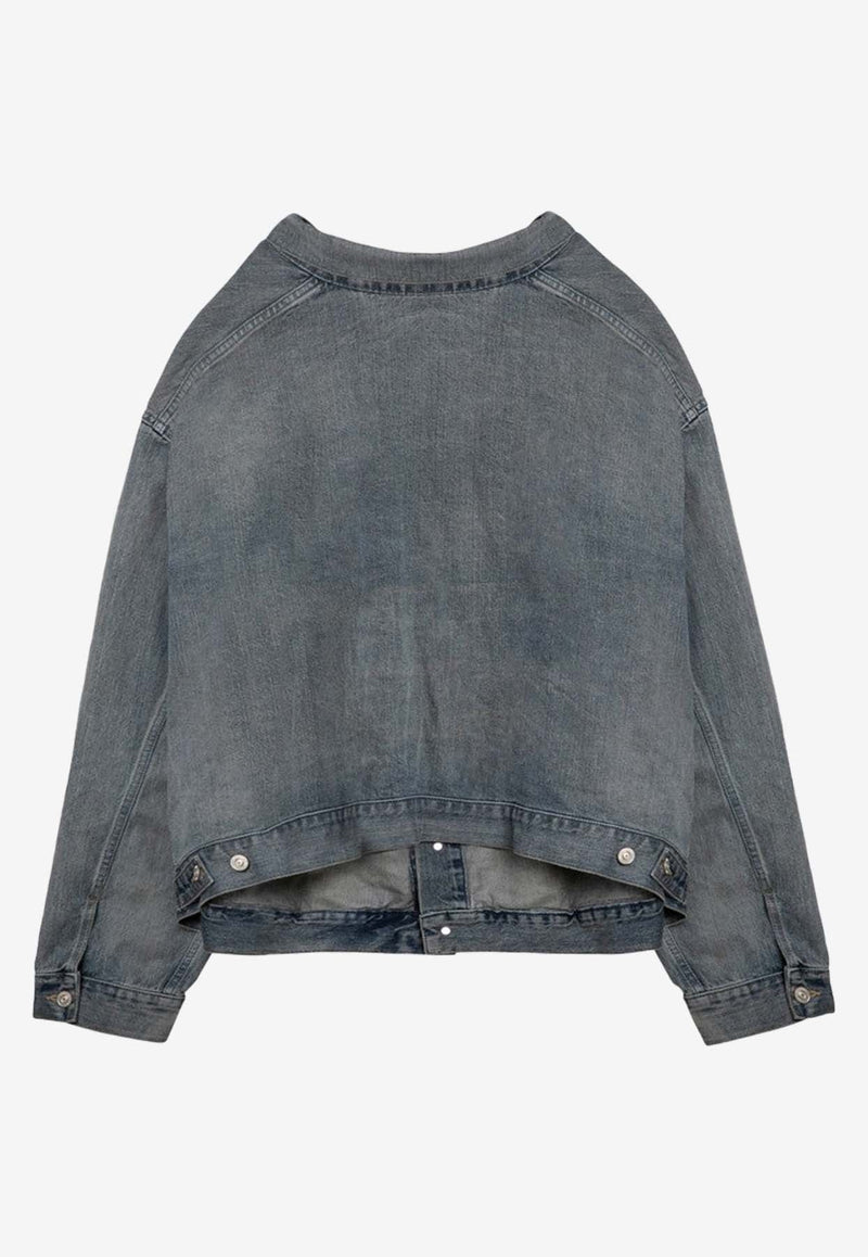 Off-Shoulder Denim Jacket