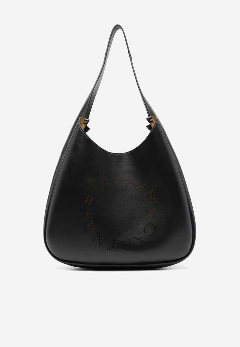 Perforated Logo Faux Leather Tote Bag