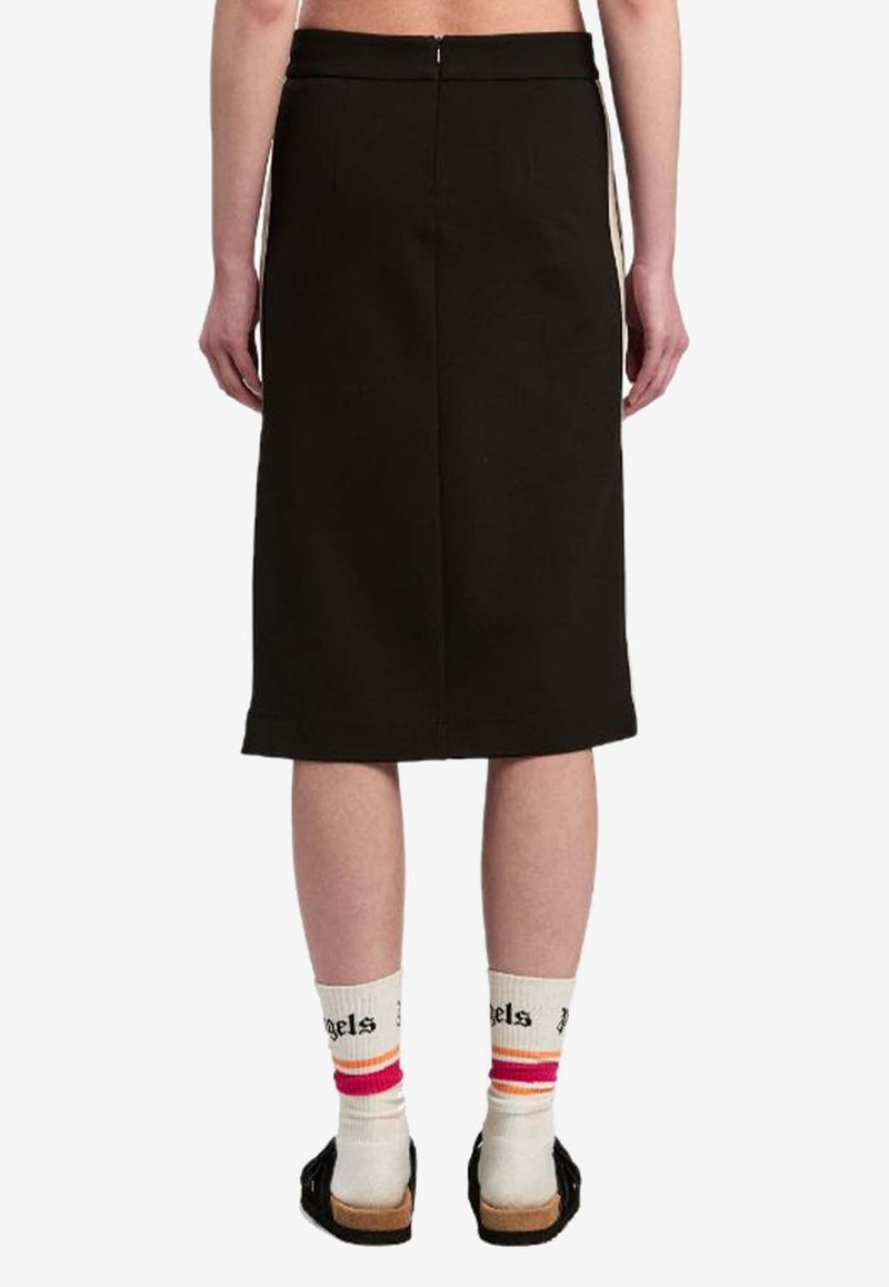 Side Stripe Monogram Pencil Skirt