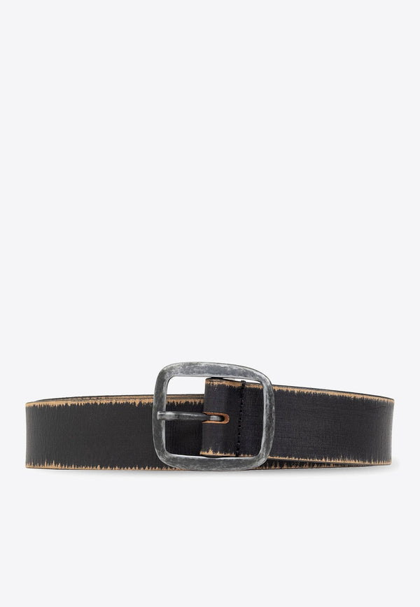 Vintage Buckled Leather Belt