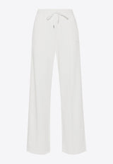 Logo Embroidered Straight-Leg Pants