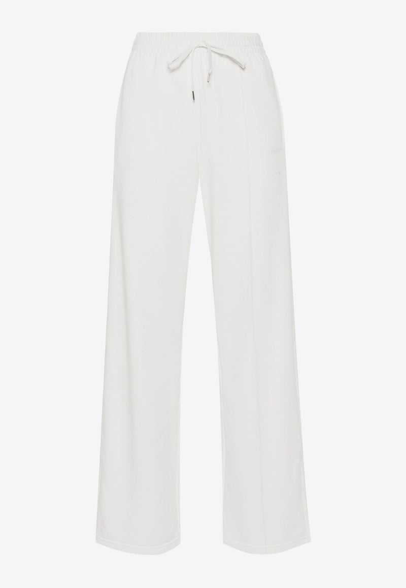 Logo Embroidered Straight-Leg Pants