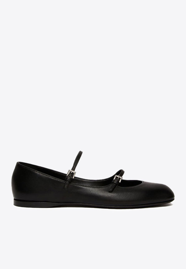 Circus Double-Strap Nappa Leather Ballet Flats