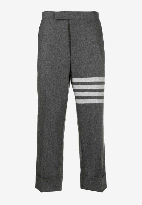 4-bar Striped Wool Blend Tailored Pants