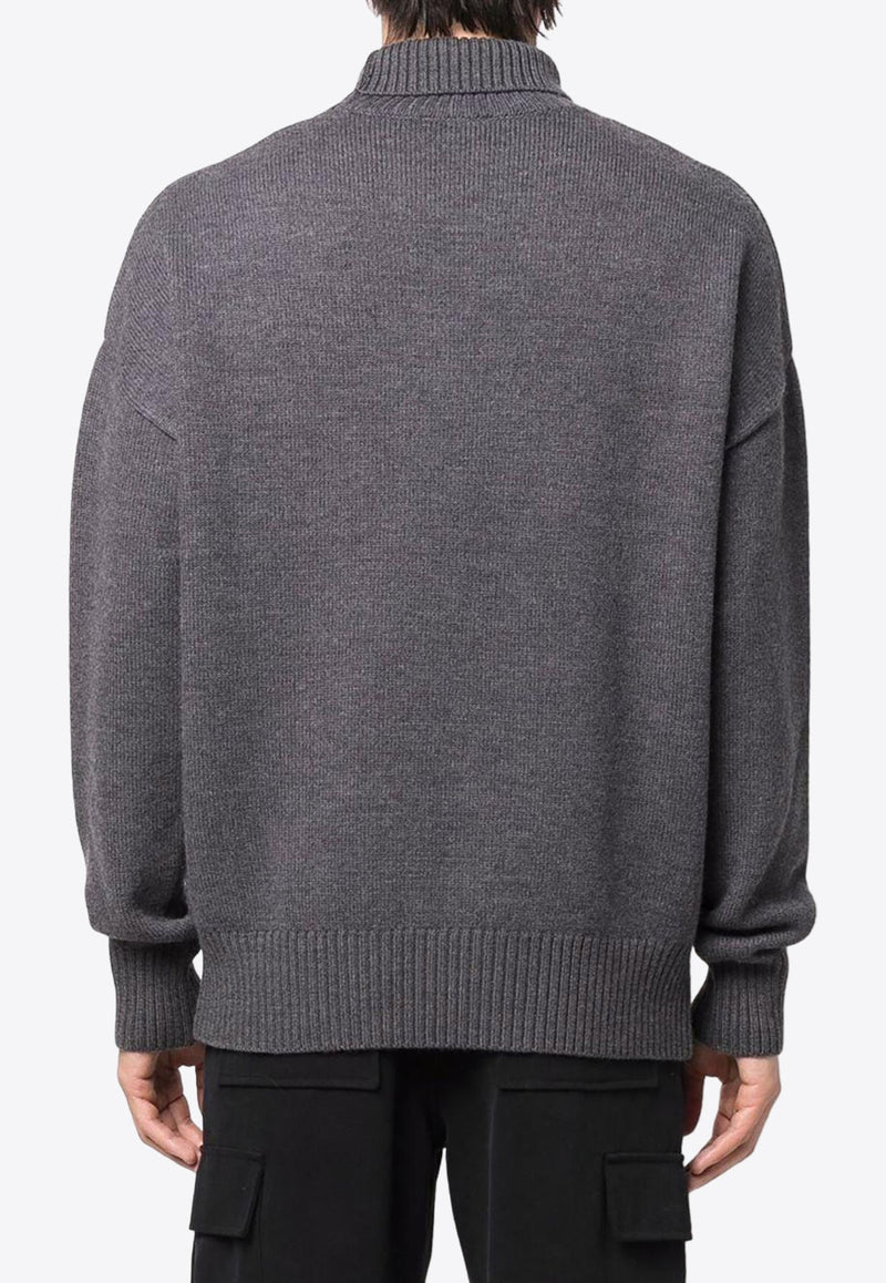 Ami De Coeur Mock-Neck Wool Sweater