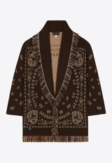 Bandana Fringed Cashmere Cardigan