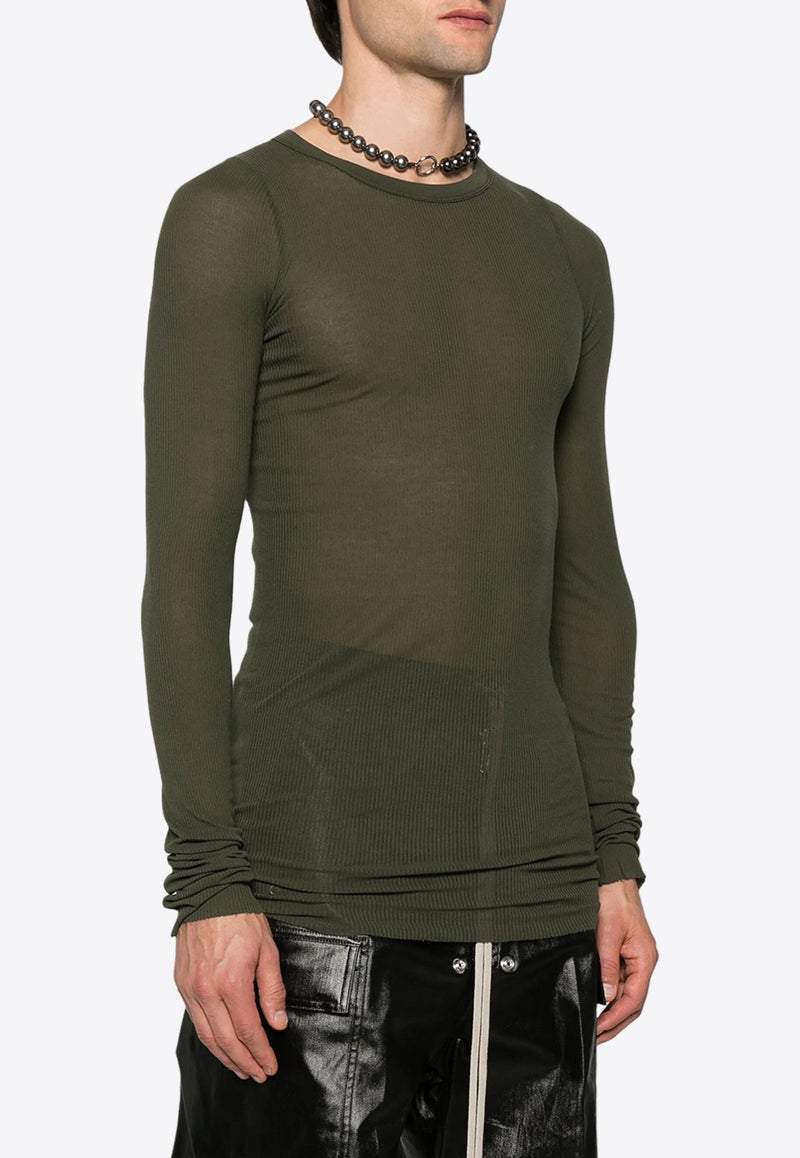 Fine Ribbed Long-Sleeved T-shirt