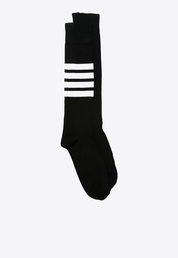 Over Calf  4-bar Stripes Socks