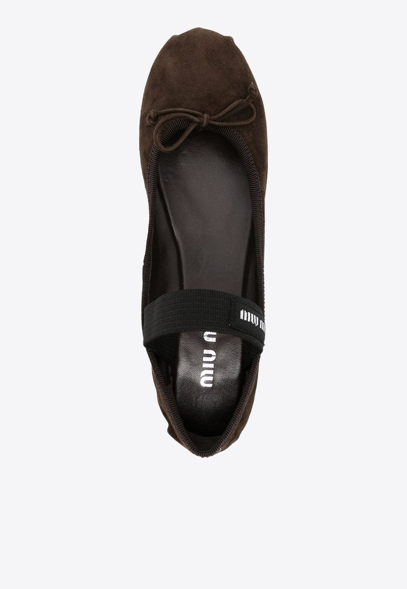Bow Suede Ballet Flats