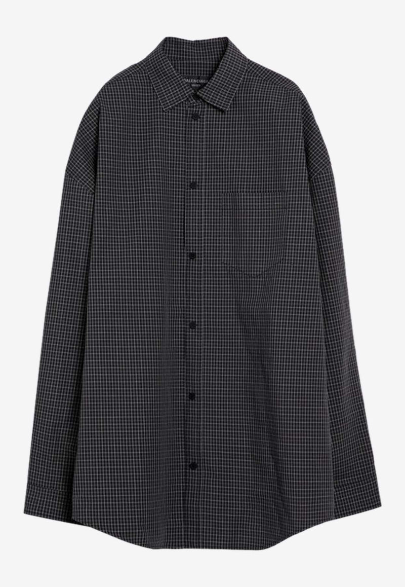 Checked Long-Sleeved Shirt