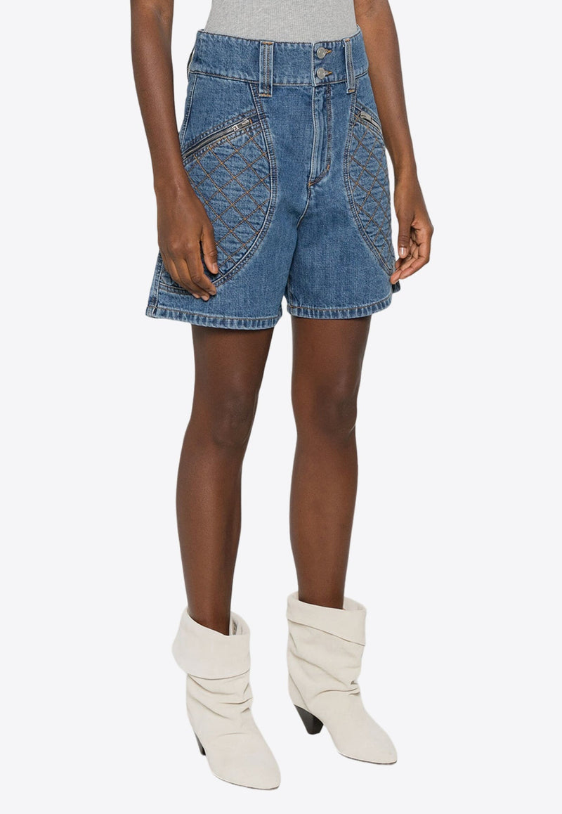 Candice High-Rise Denim Shorts