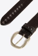 Studded Calf Leather Belt