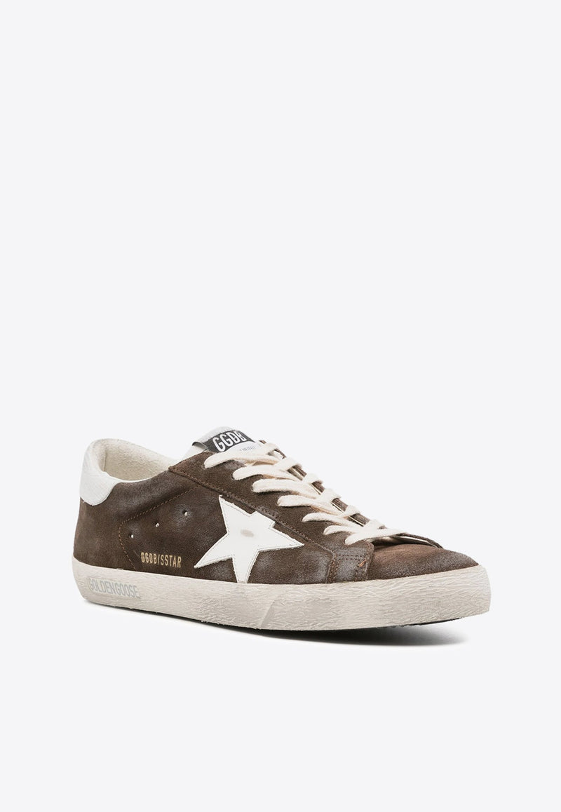 Super-Star Distressed Suede Sneakers