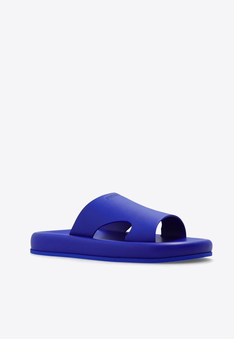 Dolce Leather Flatform Slides