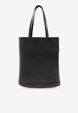 North-South Leather Tote Bag