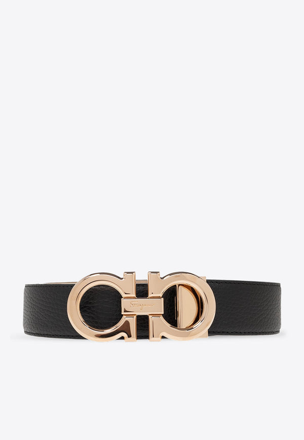 Reversible Leather Gancini Belt