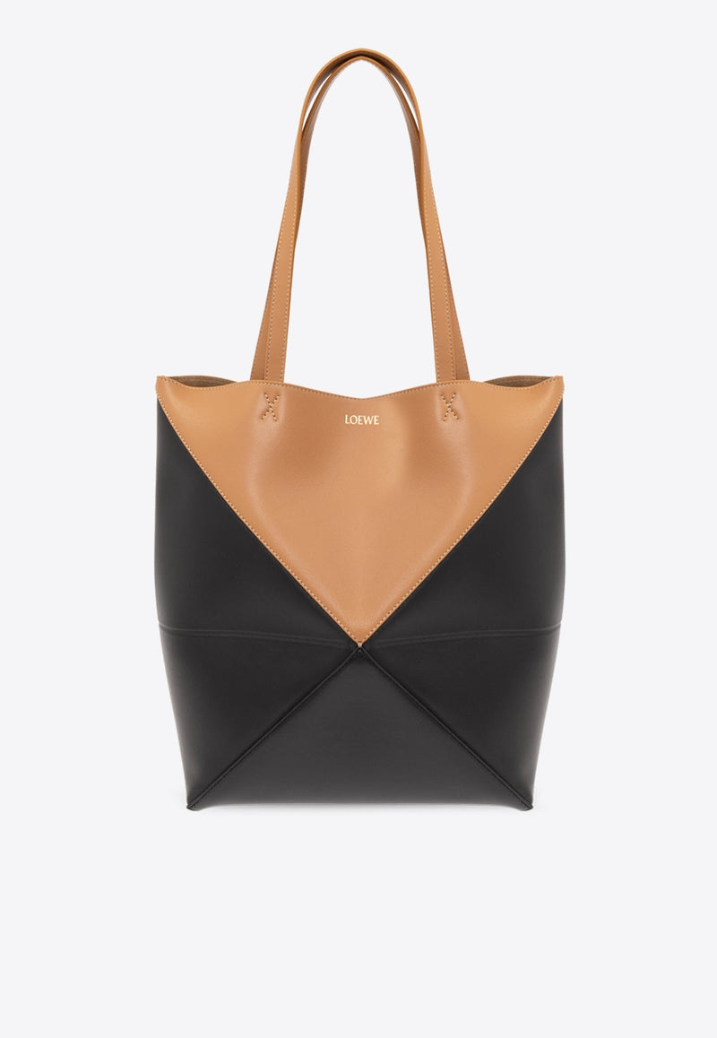 Puzzle Fold Leather Tote Bag