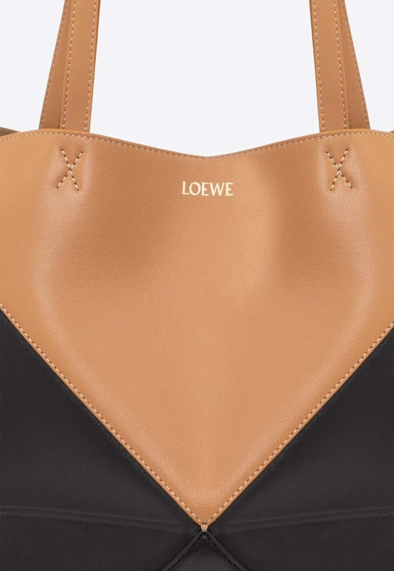 Puzzle Fold Leather Tote Bag