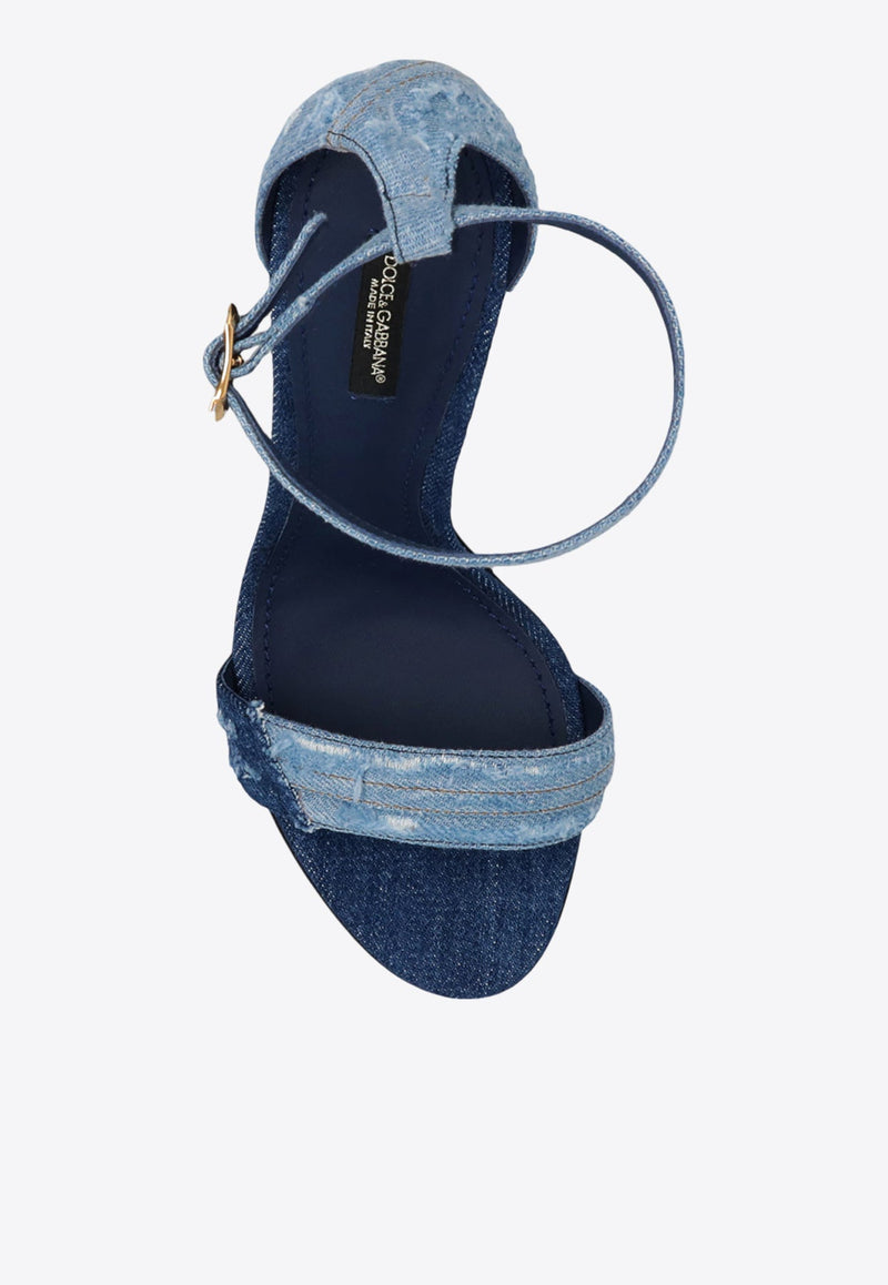 Keira 105 Patchwork Denim Sandals