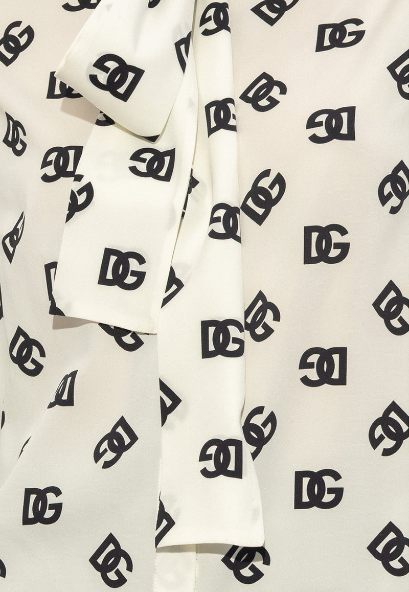 All-Over DG Logo Silk Shirt