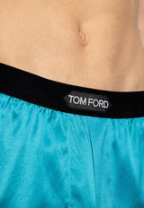 Logo Waistband Silk Boxer Shorts