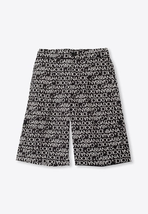 Boys All-Over Logo Cargo Shorts