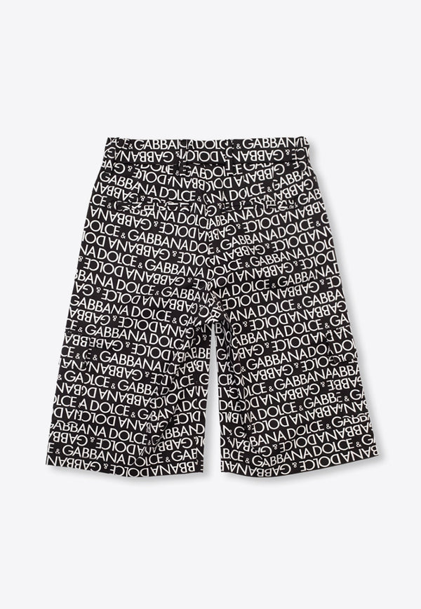 Boys All-Over Logo Cargo Shorts