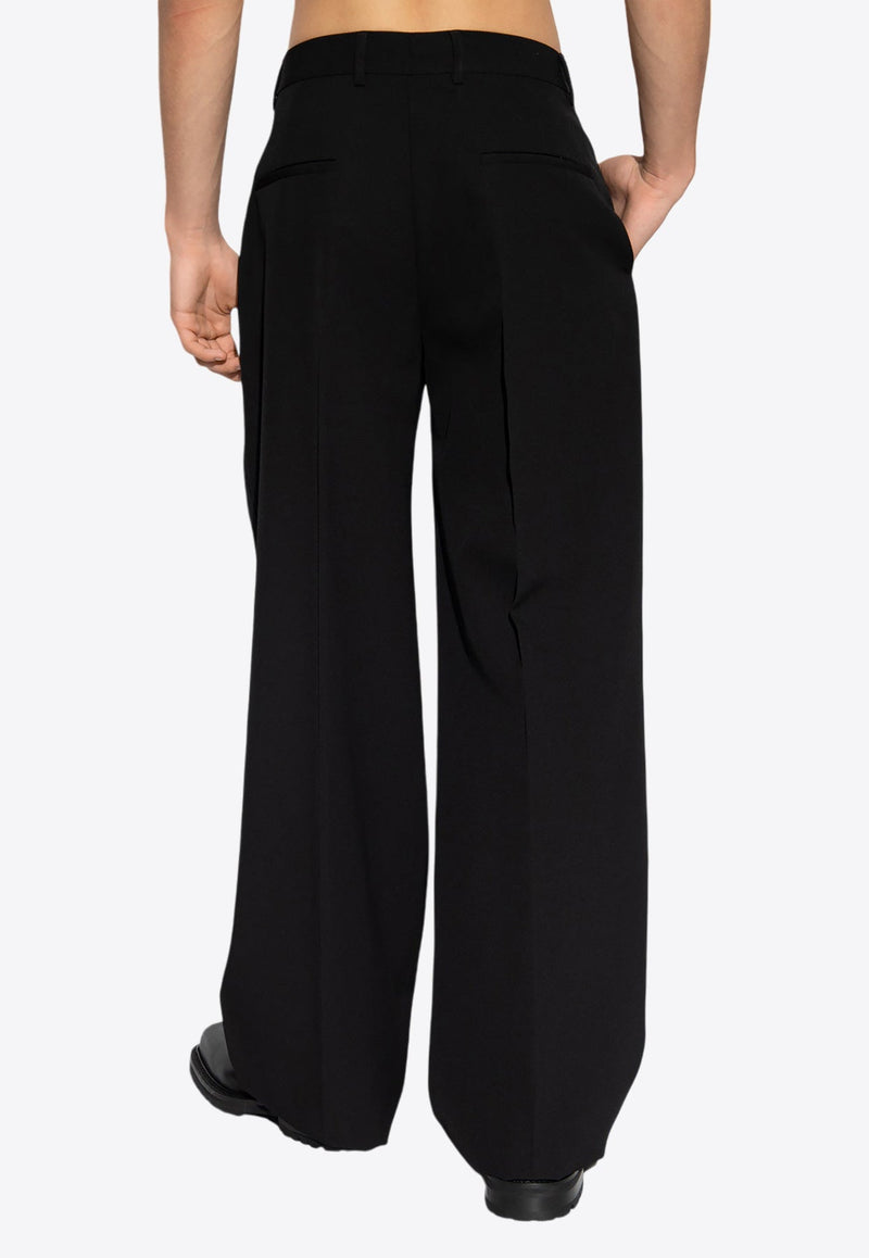 Wide-Leg Wool Pants