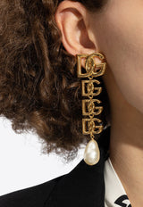 DG Logo Pearl Earrings