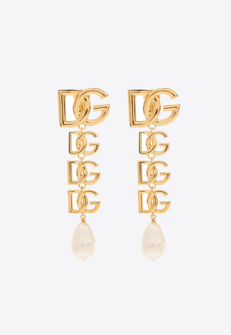 DG Logo Pearl Earrings