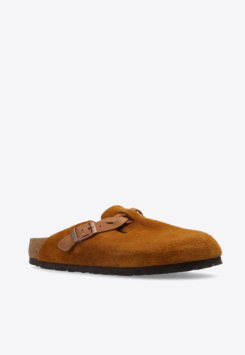 Boston Braided Suede Flat Mules