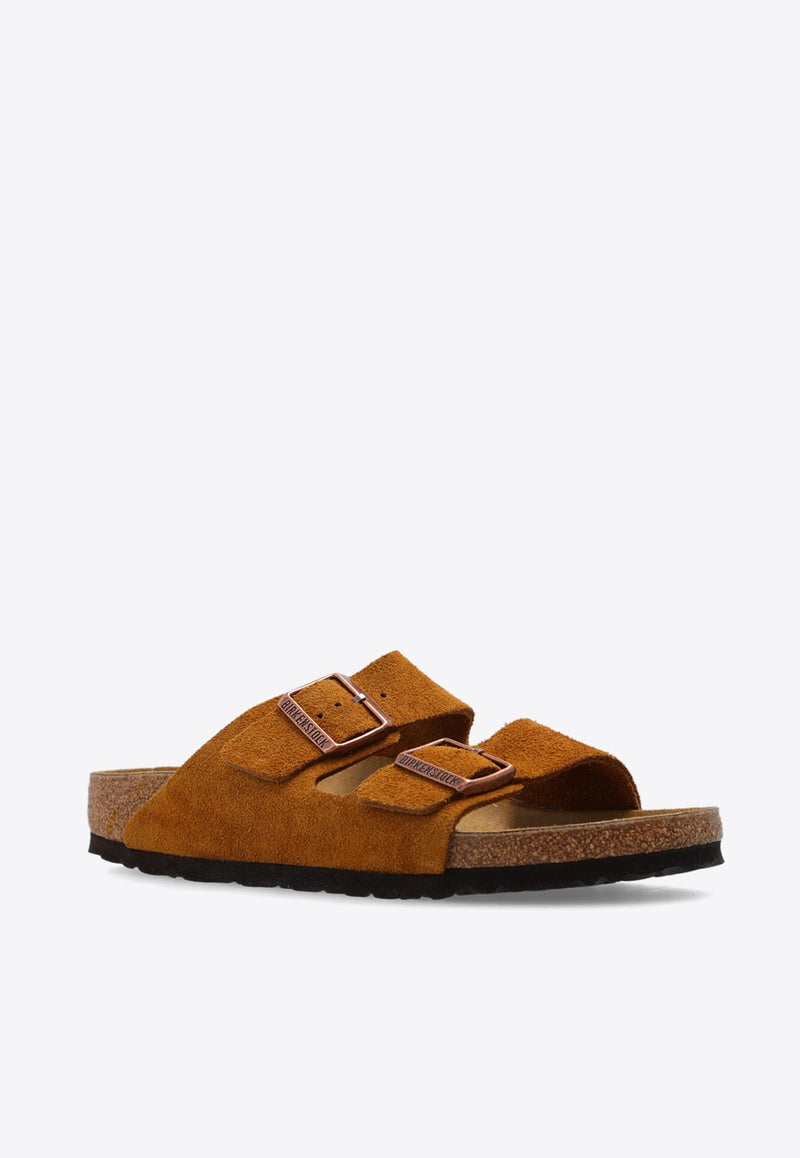 Arizona Double-Buckle Suede Slides