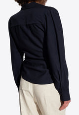 Bahia Draped Long-Sleeved Shirt