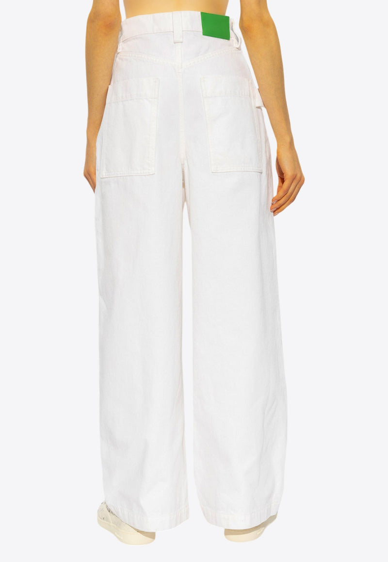 Logo Patch Wide-Leg Jeans