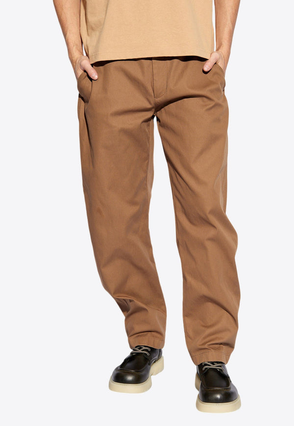 Tapered-Leg Twill Chino Pants