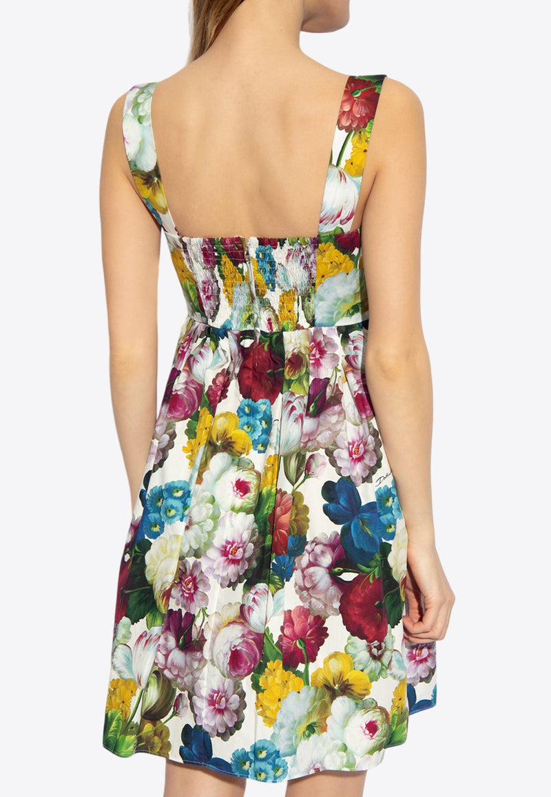 Floral Print Corset Mini Dress